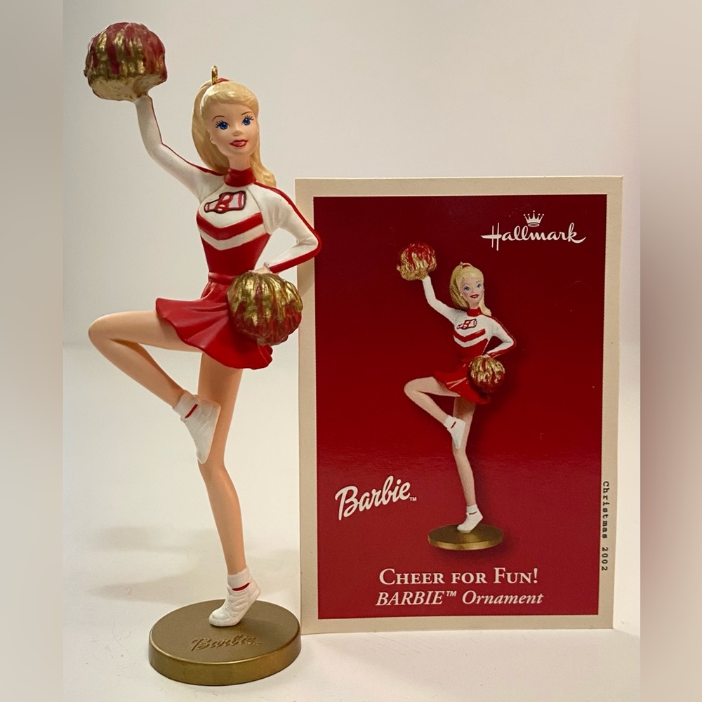 🌹🍃New In Box - Hallmark Keepsake 2002 “Cheer For Fun” Barbie Ornament🍃🌹